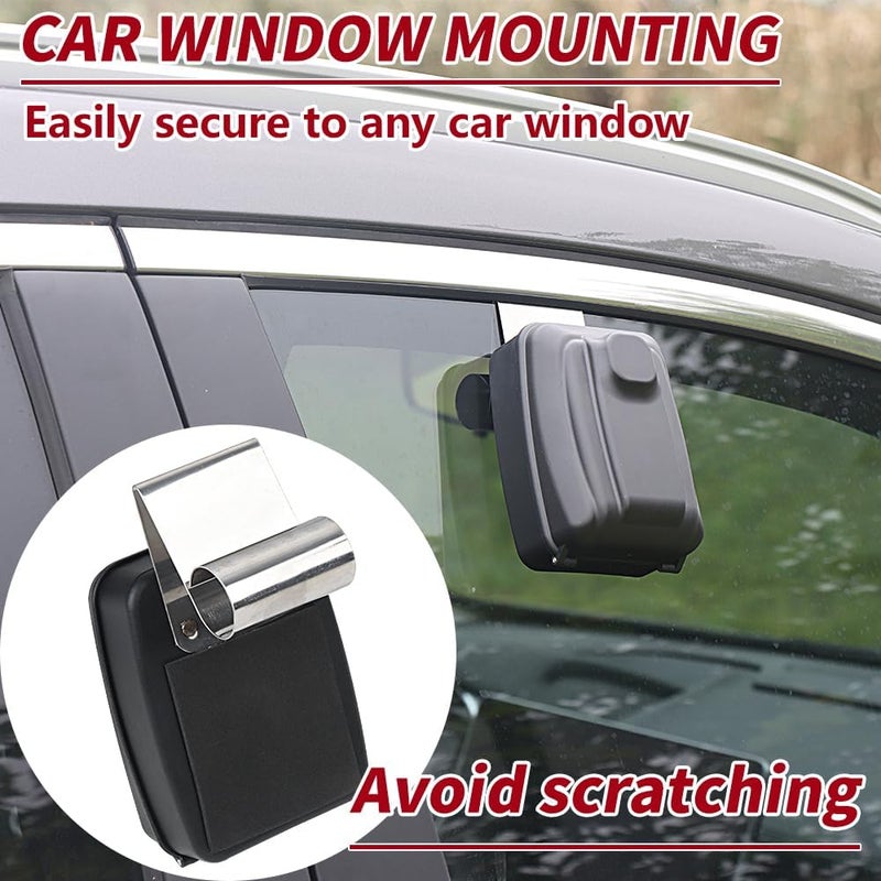 Lifronkit Car Window Punch Button Lock Box, Black Portable Car Key Lock Box, Sturdy Waterproof Large Capacity Lock Box for Turo, Ride Share, GetAround Anti-Theft Devices for Vehicles - Image 4
